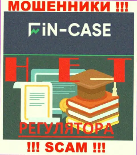 Сведения о регуляторе организации Fin-Case Com не найти ни на их интернет-ресурсе, ни во всемирной сети internet