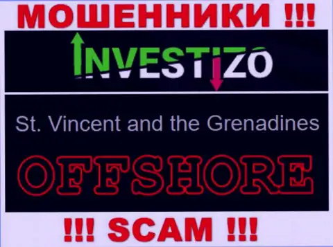 Так как Investizo находятся на территории St. Vincent and the Grenadines, отжатые деньги от них не вернуть