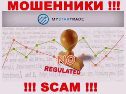 У My Star Trade на web-сайте не опубликовано информации о регуляторе и лицензионном документе компании, значит их вовсе нет