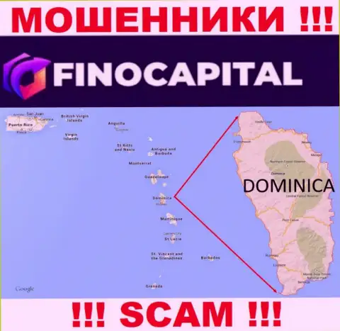 Официальное место регистрации Fino Capital на территории - Dominica
