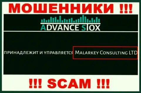Advance Stox принадлежит конторе - Malarkey Consulting LTD 