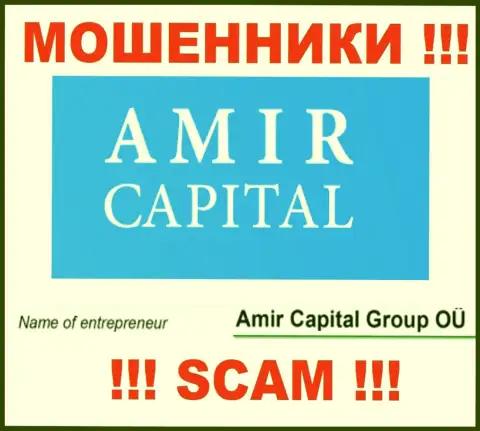 Амир Капитал Групп ОЮ - это организация, которая управляет мошенниками Амир Капитал