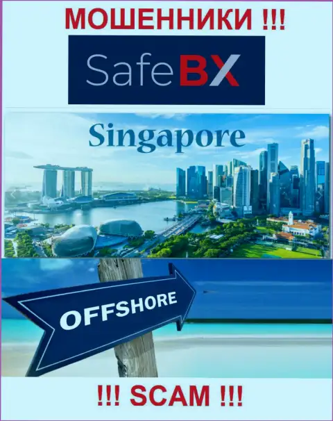 Сингапур - оффшорное место регистрации ворюг SafeBX Com, приведенное у них на интернет-сервисе