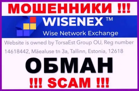 На онлайн-сервисе воров WisenEx Com только лишь ложная инфа относительно юрисдикции