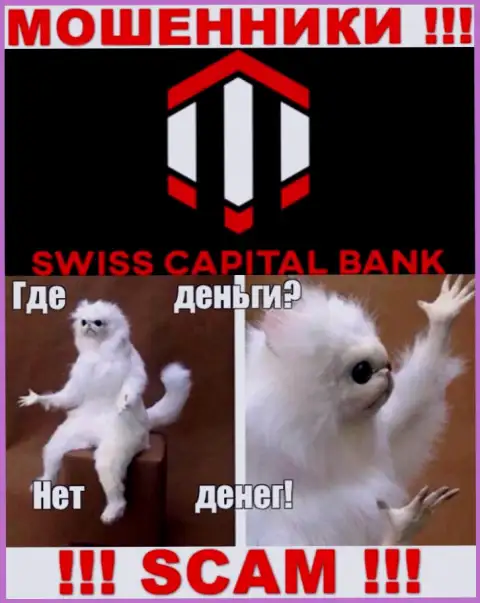 Если ждете заработок от сотрудничества с организацией Swiss Capital Bank, то тогда не дождетесь, указанные махинаторы ограбят и Вас