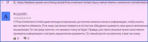 Компания FinsaInvestmentLimited Com - МОШЕННИКИ !!! Автор отзыва никак не может забрать свои финансовые средства
