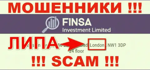 Finsa - МОШЕННИКИ, лишающие денег клиентов, офшорная юрисдикция у компании ложная