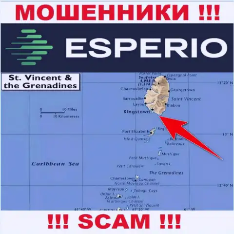 Оффшорные интернет-мошенники Esperio прячутся тут - Kingstown, St. Vincent and the Grenadines