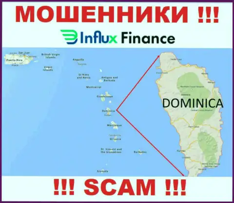 Контора InFluxFinance - это internet махинаторы, находятся на территории Commonwealth of Dominica, а это оффшорная зона