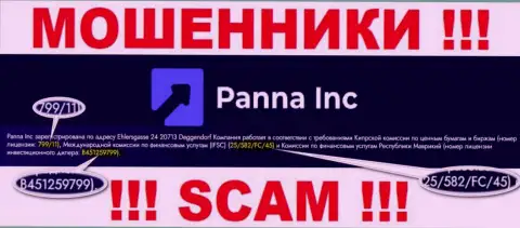 Махинаторы Panna Inc успешно оставляют без денег клиентов, хоть и предоставляют свою лицензию на интернет-сервисе