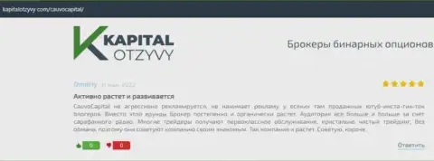 О брокерской компании Кауво Капитал ряд отзывов на интернет-сайте kapitalotzyvy com