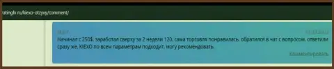 Отзывы валютных трейдеров дилингового центра KIEXO с информацией о выводе депозитов с указанной компании, взятые с сервиса ratingfx ru